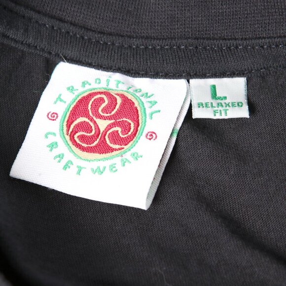 Ireland Graphic T-Shirt St. Paddys Day Party Black Green 100% Cotton - Picture 4 of 7